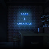 "MAT &amp; COCKTAILS" NEONSKYLT