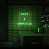 "MAT &amp; COCKTAILS" NEONSKYLT