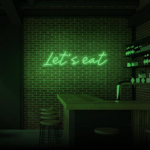 "LÅT OSS ÄTA" NEONSKYLT