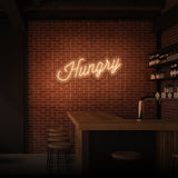 "HUNGRIG" NEONSKYLT