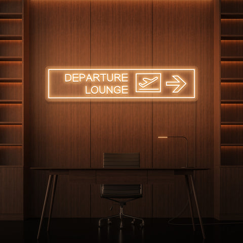 "DEPARTURE LOUNGE" NEONSKYLT