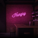"HUNGRIG" NEONSKYLT