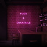 "MAT &amp; COCKTAILS" NEONSKYLT