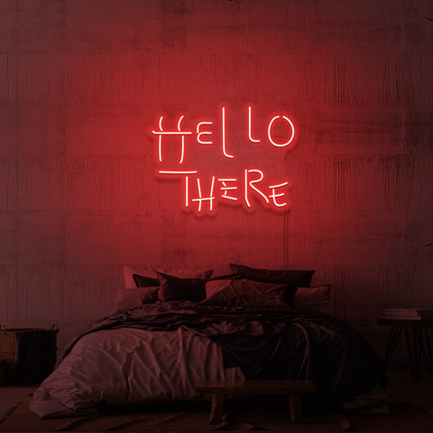 "HEJ DÄR" NEONSKYLT