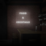 "MAT &amp; COCKTAILS" NEONSKYLT